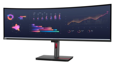 Lenovo ThinkVision P49w-30 LED display 124,5 cm (49") 5120 x 1440 px DQHD Czarny Lenovo