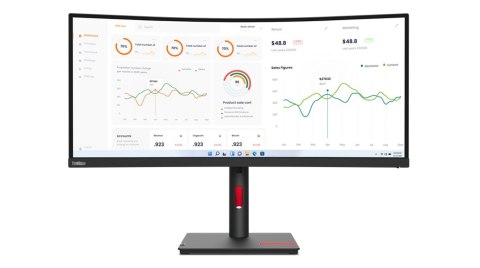 Lenovo ThinkVision T34w-30 LED display 86,4 cm (34") 3440 x 1440 px Wide Quad HD Czarny Lenovo