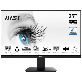 MSI Pro MP273A monitor komputerowy 68,6 cm (27") 1920 x 1080 px Full HD LED Czarny MSI