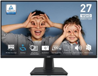 MSI Pro MP275Q monitor komputerowy 68,6 cm (27") 2560 x 1440 px Wide Quad HD LED Czarny MSI