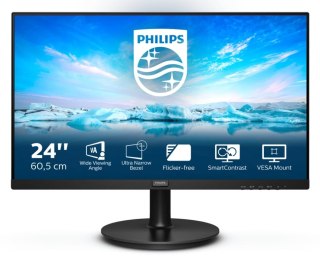 Philips V Line 241V8L/00 LED display 60,5 cm (23.8") 1920 x 1080 px Full HD Czarny Philips