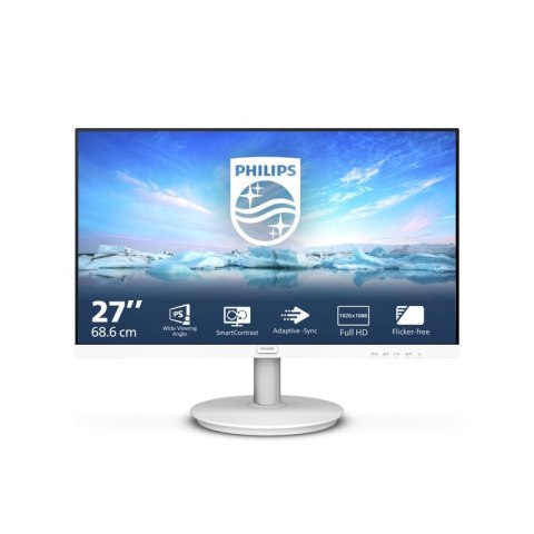 Philips V Line 271V8AW/00 monitor komputerowy 68,6 cm (27") 1920 x 1080 px Full HD LCD Biały Philips