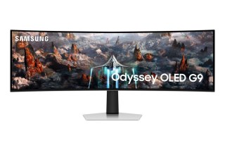 Samsung Odyssey G93SC monitor komputerowy 124,5 cm (49") 5120 x 1440 px Dual QHD OLED Srebrny Samsung