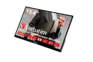 Verbatim 49592 monitor komputerowy 39,6 cm (15.6") 1920 x 1080 px Full HD LCD Ekran dotykowy Czarny Verbatim