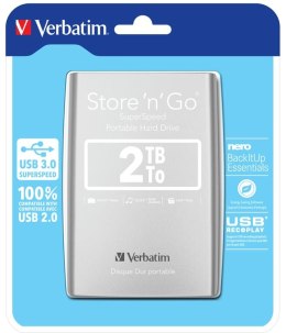 Verbatim Store 'n' Go zewnętrzny dysk twarde 2,05 TB Srebrny Verbatim