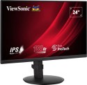 Viewsonic VA VA2408-HDJ monitor komputerowy 61 cm (24") 1920 x 1080 px Full HD LED Czarny Viewsonic