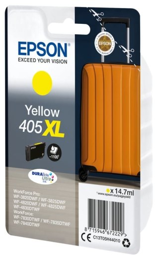 Epson 405XL DURABrite Ultra Ink nabój z tuszem 1 szt. Oryginalny Wysoka (XL) wydajność Żółty Epson