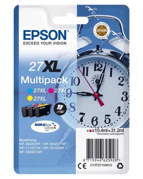 Epson Alarm clock Multipack 3-colour 27XL DURABrite Ultra Ink Epson