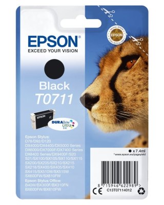 Epson Cheetah Singlepack Black T0711 DURABrite Ultra Ink Epson