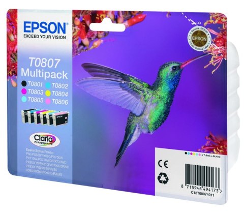 Epson Hummingbird Multipack 6-colours T0807 Claria Photographic Ink Epson