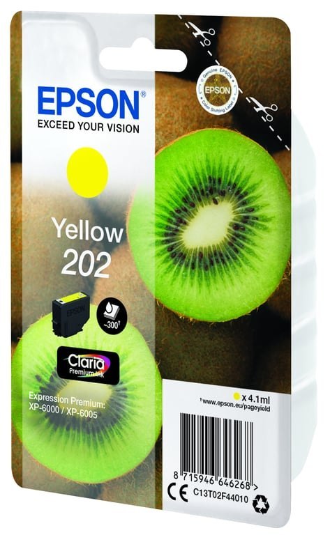 Epson Kiwi Singlepack Yellow 202 Claria Premium Ink Epson