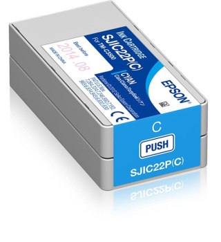 Epson SJIC22P(C): Ink cartridge for ColorWorks C3500 (Cyan) Epson