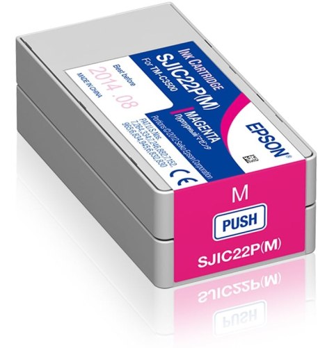 Epson SJIC22P(M): Ink cartridge for ColorWorks C3500 (Magenta) Epson