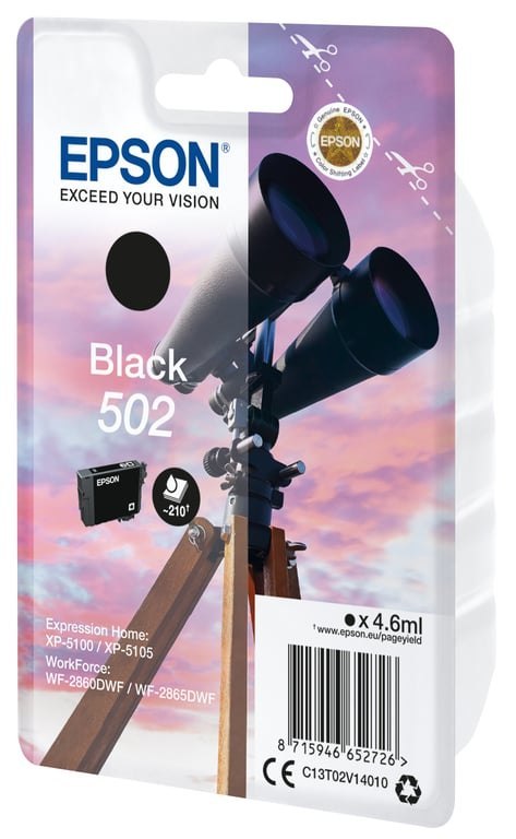 Epson Singlepack Black 502 Ink Epson