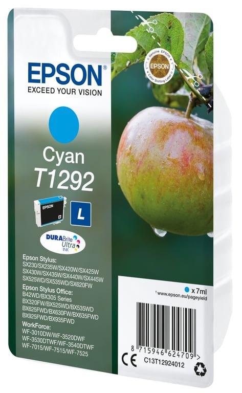 Epson Singlepack Cyan T1292 DURABrite Ultra Ink Epson