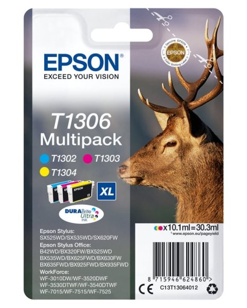 Epson Stag Multipack 3-kolorowy T1306 DURABrite Ultra Ink Epson