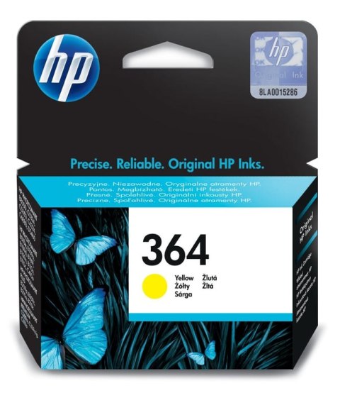 HP 364 oryginalny wkład atramentowy żółty HP