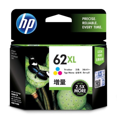 HP 62XL oryginalny wkład atramentowy trójkolorowy XL HP