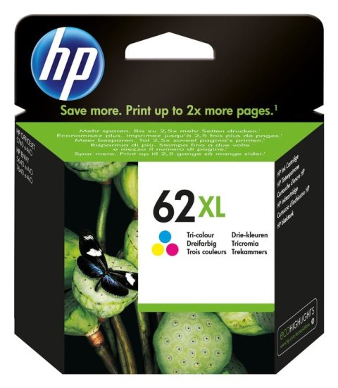 HP 62XL oryginalny wkład atramentowy trójkolorowy XL HP