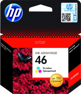 HP Oryginalny, trójkolorowy wkład atramentowy 46 Ink Advantage HP