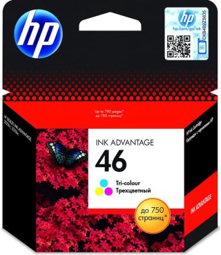 HP Oryginalny, trójkolorowy wkład atramentowy 46 Ink Advantage HP