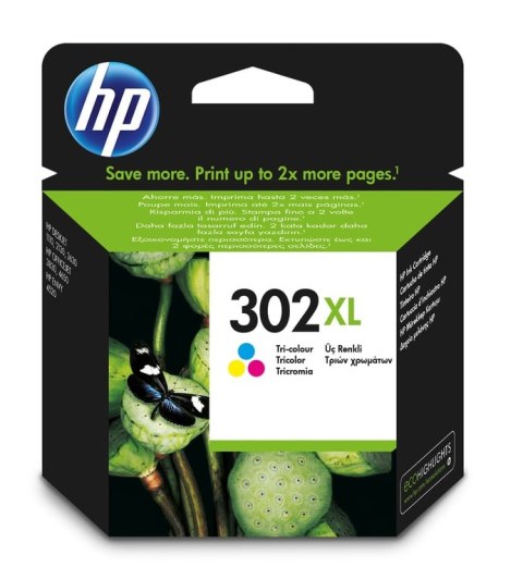 HP Oryginalny wkład atramentowy 302XL, trójkolorowy XL HP