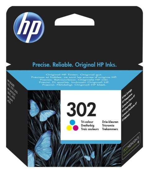 HP Oryginalny wkład atramentowy 302, trójkolorowy HP