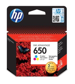 HP 650 oryginalny wkład atramentowy Ink Advantage trójkolorowy HP