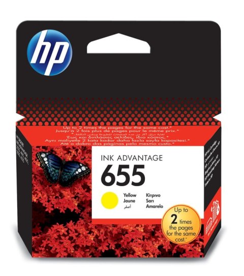 HP 655 oryginalny wkład atramentowy Ink Advantage żółty HP