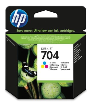 HP 704 oryginalny wkład atramentowy trójkolorowy HP