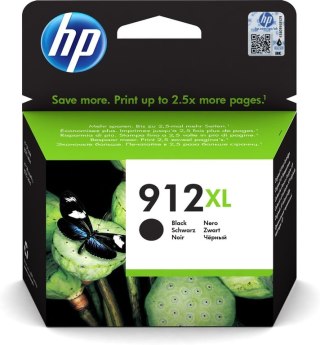 HP 912XL oryginalny wysokowydajny wkład atramentowy czarny HP