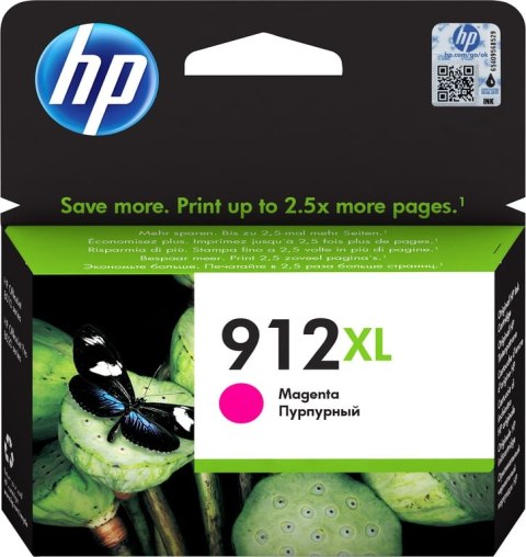 HP 912XL oryginalny wysokowydajny wkład atramentowy purpurowy HP