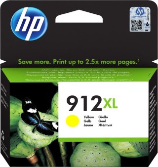 HP 912XL oryginalny wysokowydajny wkład atramentowy żółty HP