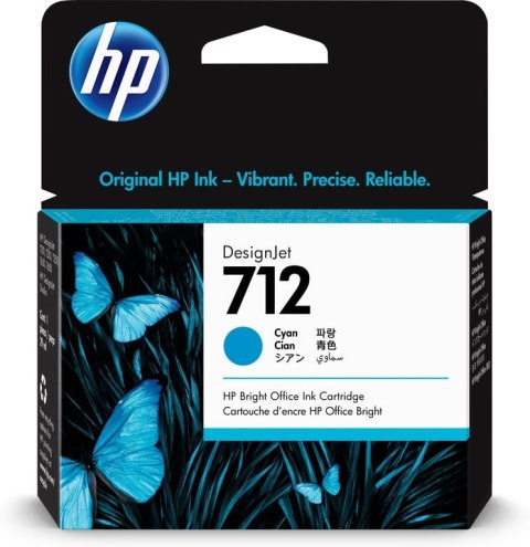 HP Błękitny wkład atramentowy 712 DesignJet 29 ml HP