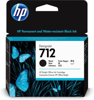 HP Czarny wkład atramentowy 712 DesignJet 80 ml HP