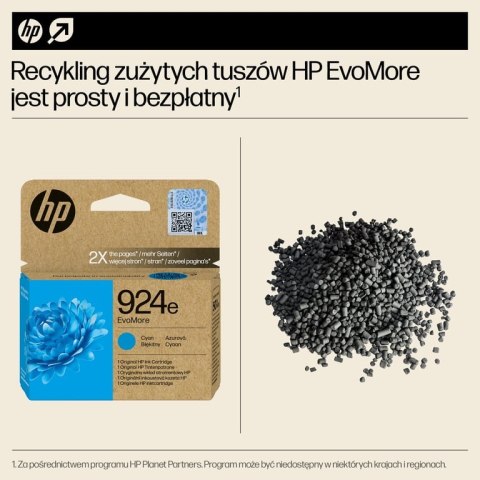 HP Oryginalny błękitny tusz 924e EvoMore HP