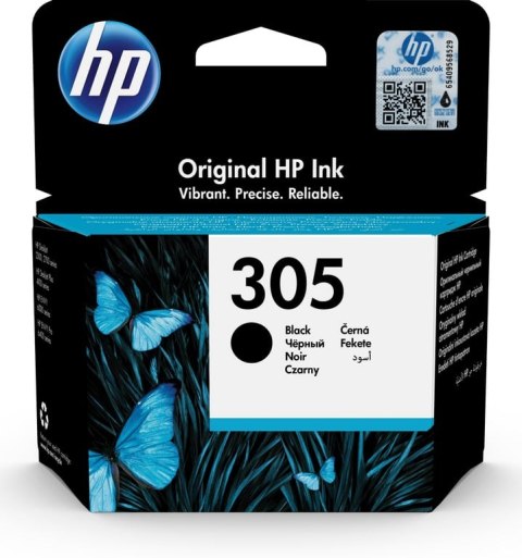 HP Oryginalny czarny wkład atramentowy 305 HP