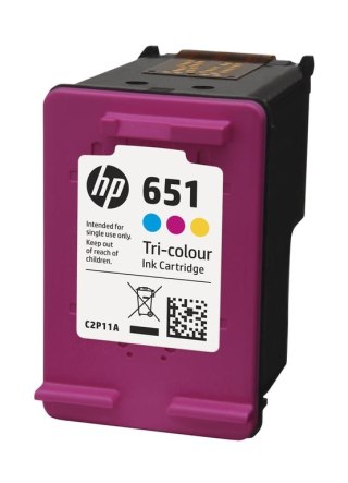 HP Oryginalny, trójkolorowy wkład atramentowy 651 Ink Advantage HP