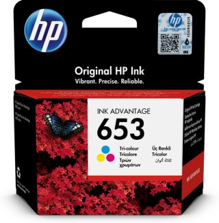 HP Oryginalny trójkolorowy wkład atramentowy 653 Advantage HP