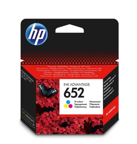 HP Oryginalny wkład atramentowy 652 Ink Advantage, trójkolorowy HP