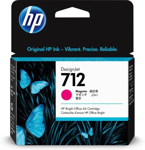 HP Purpurowy wkład atramentowy 712 DesignJet 29 ml HP