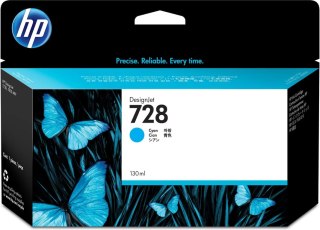 HP Wkład z atramentem błękitnym DesignJet 728 o pojemności 130 ml HP