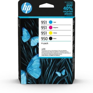 HP Zestaw 4 oryginalnych wkładów atramentowych , 950 czarny i 951 błękitny/purpurowy/żółty HP