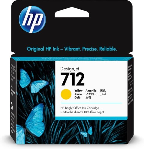 HP Żółty wkład atramentowy 712 DesignJet 29 ml HP