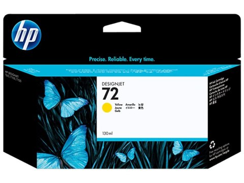 HP Żółty wkład atramentowy 72 DesignJet 130 ml HP