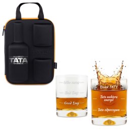 Froster Etui na whisky ze szklankami dla Taty - prezent na Dzień Ojca - na urodziny