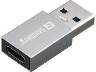 Sandberg 136-46 zmieniacz płci / kabli USB-A USB-C Aluminium Sandberg