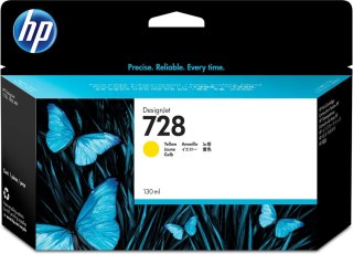 HP Wkład z atramentem żółtym DesignJet 728 o pojemności 130 ml HP