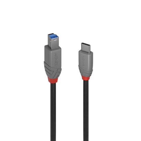 Lindy 36667 kabel USB 2 m USB 3.2 Gen 1 (3.1 Gen 1) USB C USB B Czarny Lindy