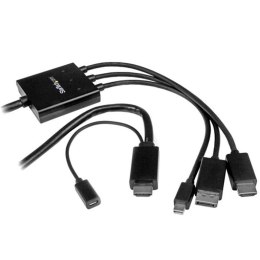 StarTech DPMDPHD2HD adapter kablowy 2 m DisplayPort + Mini DisplayPort + HDMI HDMI + USB Czarny StarTech.com